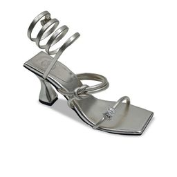 Sana K Luxurious Footwear Embellished Block Gladiators-12