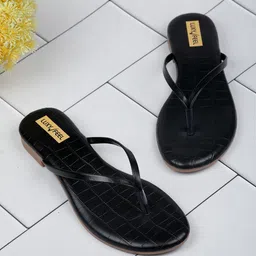 Luxyfeel Textured Strappy Open Toe Flats-3