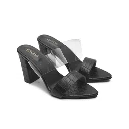 KIRAVI Textured Block Heels-9