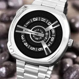 Franktime Men Stainless Steel Bracelet Style Straps Analogue Watch FT-0020 SL-23