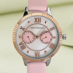French Connection Women Leather Straps Analogue Multi Function Watch FCN00098A-34
