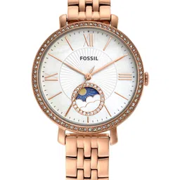 Fossil Women Multicoloured Dial & Rose Gold-Plated Straps Analogue Watch ES5165-image-8