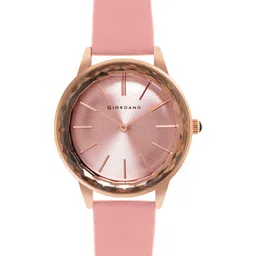 GIORDANO Women Pink Embellished Dial & Pink Leather Straps Analogue Watch GZ-60022-03-31