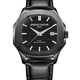 RODERICO GIULIANI Unisex Black Dial & Black Leather Straps Analogue Watch RG-MLEA73000002-image-12
