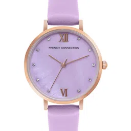 French Connection Women Embellished Dial & Leather Straps Analogue Watch FCN00065A-29