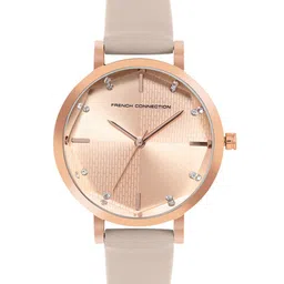 French Connection Women Leather Bracelet Style Straps Analogue Watch FCN00064C-32