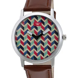 Walrus Men Brass Printed Dial & Brown Straps Analogue Watch WWTM-GRA-29-92