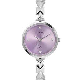 Timex Women Brass Embellished Dial & Bracelet Style Straps Analogue Watch TWEL18300-JIT-image-20