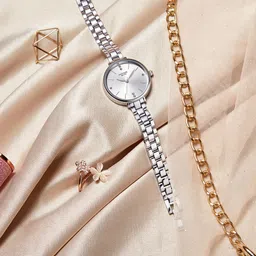 Sonata Poze Women Embellished Dial & Bracelet Style Straps Analogue Watch SP80018SM01W-picture-17