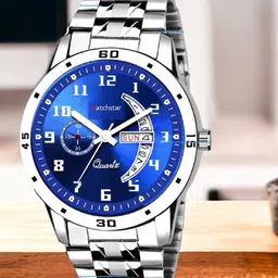 WATCHSTAR Men Bracelet Style Straps Analogue Watch DD aveo steel BlueNM-picture-15
