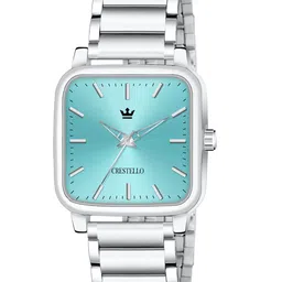 CRESTELLO Men Dial & Stainless Steel Bracelet Style Straps Analogue Watch CR-GS034-BLU-CH-image-78