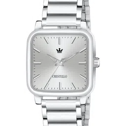 CRESTELLO Men Dial & Stainless Steel Bracelet Style Straps Analogue Watch CR-GS034-SLV-CH-16