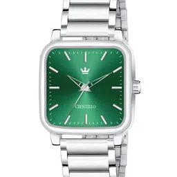 CRESTELLO Men Dial & Stainless Steel Bracelet Style Straps Analogue Watch CR-GS034-GRN-CH-15