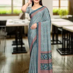 K 5 Fashion Floral Printed Pure Crepe Saree-47