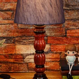 foziq Brown Printed Table Lamps-20