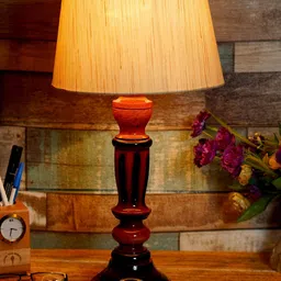 Foziq Brown Solid Table Lamp-10