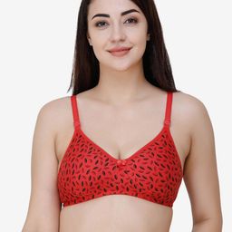 College Girl Non Padded Seamless T-shirt Bra CG-Flexi1-Red-26