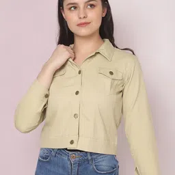 BUY NEW TREND Women Lightweight Crop Tailored Jacket-image-49