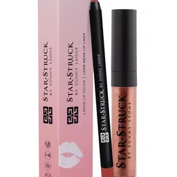 STARSTRUCK BY SUNNY LEONE Women Bronze Beauty 2Pc LipKit Lip Gloss  Lip Liner-image-54