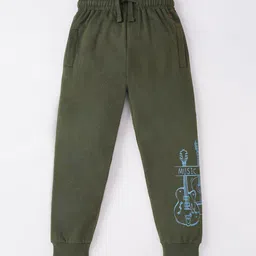 Ed-a-Mamma Boys Olive Solid Cotton Drawstring Joggers-image-51