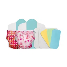 SuperBottoms Cloth Sustainable Diaper (New Version), a Pack of 3 Coloured 2 Booster Pad-image-35