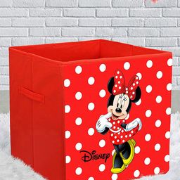 Kuber Industries Red Disney Minnie Printed Multi-Utility Storage Box-image-31