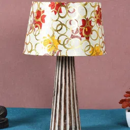 Foziq Brown & White Printed Table Lamps-35