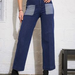 SASSAFRAS Women Straight Fit High-Rise Clean Look Stretchable Jeans-image-34