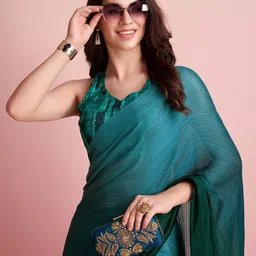 RACHNA Ombre Zari Poly Chiffon Ready to Wear Saree-picture-31