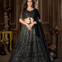 Kvsfab Embellished Sequinned Semi-Stitched Lehenga Choli With Dupatta-picture-48