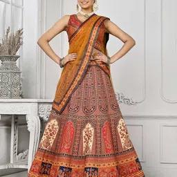 SAPTRANGI Embroidered Ready to Wear Lehenga & Blouse With Dupatta-picture-16