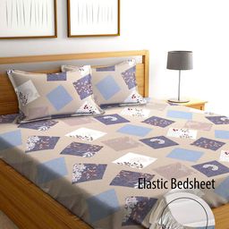 AEROHAVEN  Geometric 210 TC King Bedsheet with 2 Pillow Covers-image-96