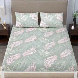 Innovative Edge Blue Geometric 180 TC King Bedsheet with 2 Pillow Covers-image-36