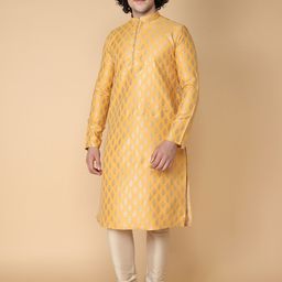 TABARD Men Ethnic Motifs Silk Kurta-picture-54