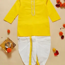 SAKA DESIGNS Boys Gotta Patti Pure Cotton Kurta with Dhoti Pants-40