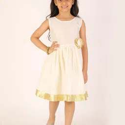 JBN Creation Cream-Coloured Ethnic Dress-image-88
