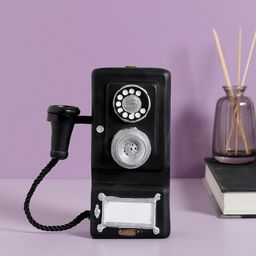 Bonhomie Black & White Textured Vintage Telephone Ceramic Sculpture Showpieces-image-56