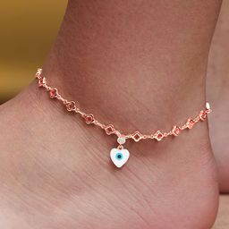 MINUTIAE Rose Gold Plated Crystals Anklet-image-67