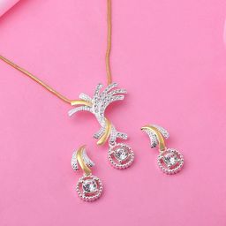 Estele Gold & Rhodium Plated Sparkling Jewellery Set-3