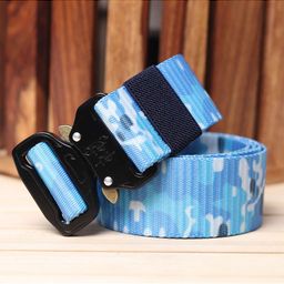 Kastner Men Blue Printed Belt-image-3