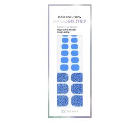 Dashing Diva Women Blue Magicpress Gel Strip Blue Crush Artificial Nails-42