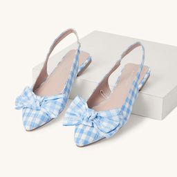 Forever Glam by Pantaloons Women Printed Fabric Pointed Toe Mules With Bows-image-21