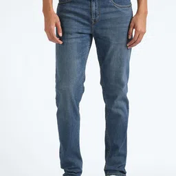 Flying Machine Men Tapered Fit Mid-Rise Clean Look Light Fade Stretchable Jeans-image-87