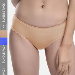 FIMS Women Pack of 2 Seamless Anti Microbial Hipster Briefs Chinki_Panty-image-13
