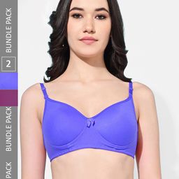 FIMS Pack Of 2 Full Coverage Lightly Padded Everyday Bras With All Day Comfort-56