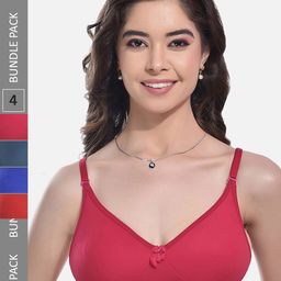 FIMS Pack Of 4 Full Coverage Bra With All Day Comfort-1