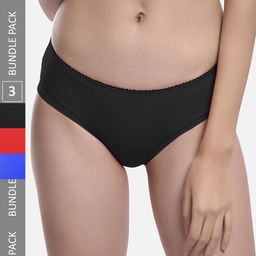 FIMS Women Pack Of 3 Mid Rise Basic Hipster Briefs-image-10