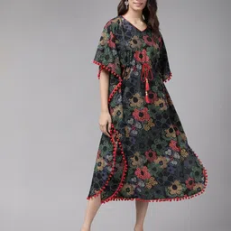 KALINI Women's Cotton Floral Printed Kaftan-image-27