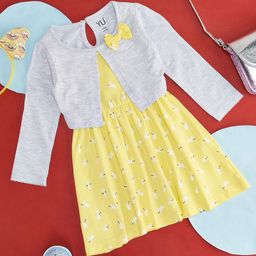 YU by Pantaloons Girls Conversational Printed Flared Pure Cotton Fit and Flare Dress-picture-37