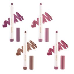 MARS Poppins 4Pcs Crayon Lipstick-1.3gEach-RaspberyPink-BlushingNude-CoffeeBrown-VampyPlum-image-78